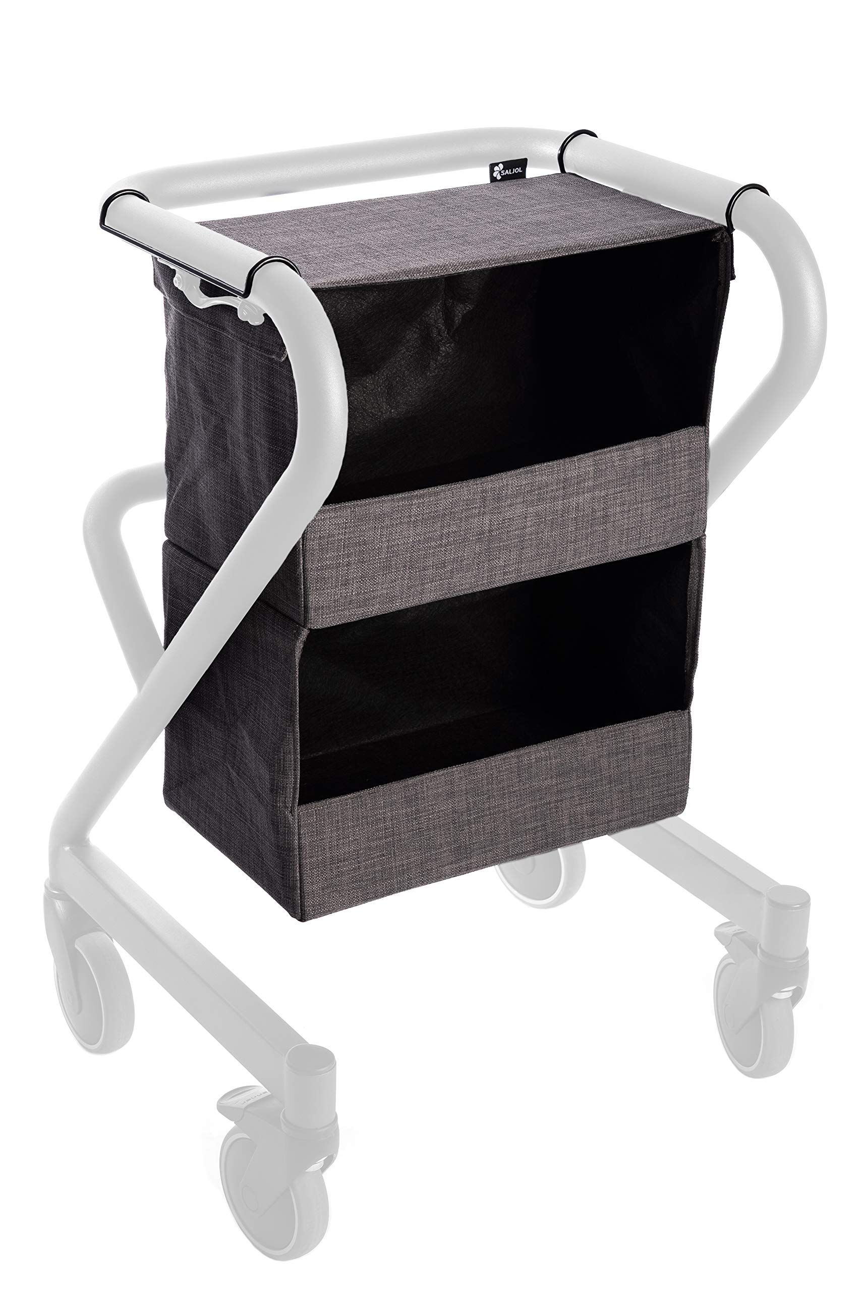saljol-nachttischkasten-f-r-wohnraumrollator-webstoff-grau-20-kg-belastbar image 1