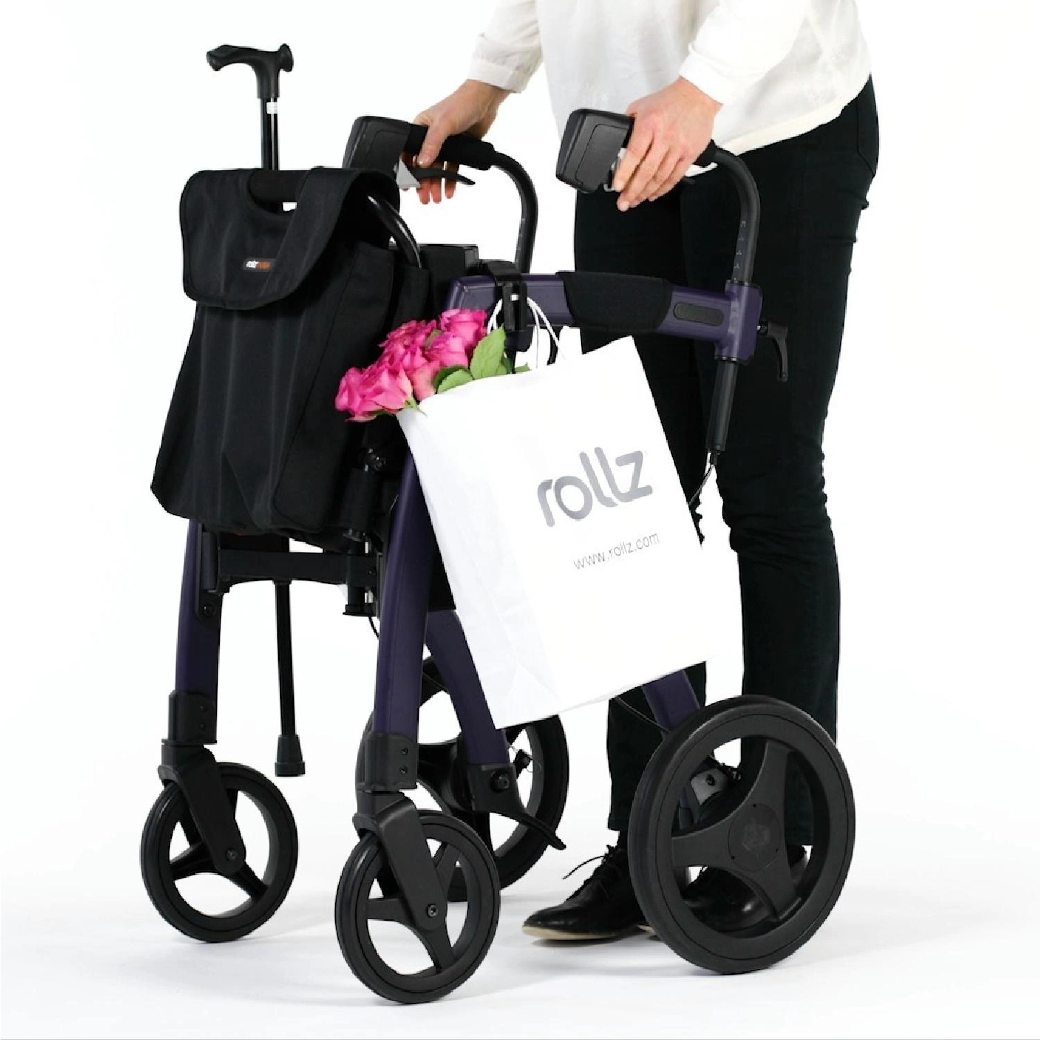 rollz-motion-3-in-1-halterung-f-r-rollstuhlpaket-tasche-und-gehstock image 2