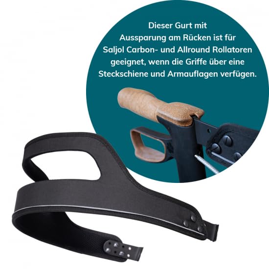 saljol-komfort-r-ckengurt-schwarz-f-r-allround-und-carbon-rollator-ab-2023-mit-b image 2