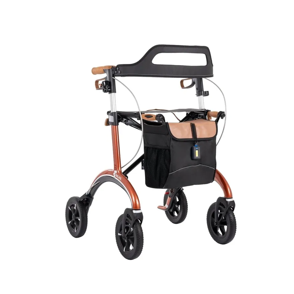 saljol-carbon-rollator-mit-sitz-vollausstattung-5-6-kg-kupfer-sitzh-he-62-cm image 1