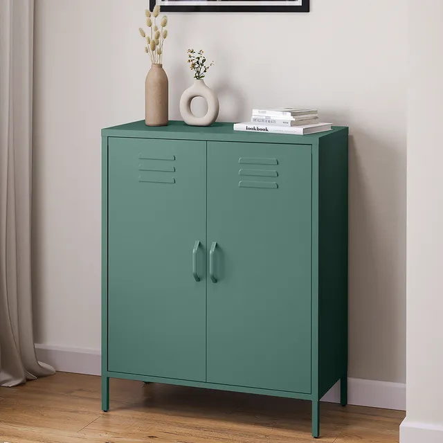 sk-lm-atria-metallkommode-mit-2-t-ren-abschlie-barer-schrank image 1