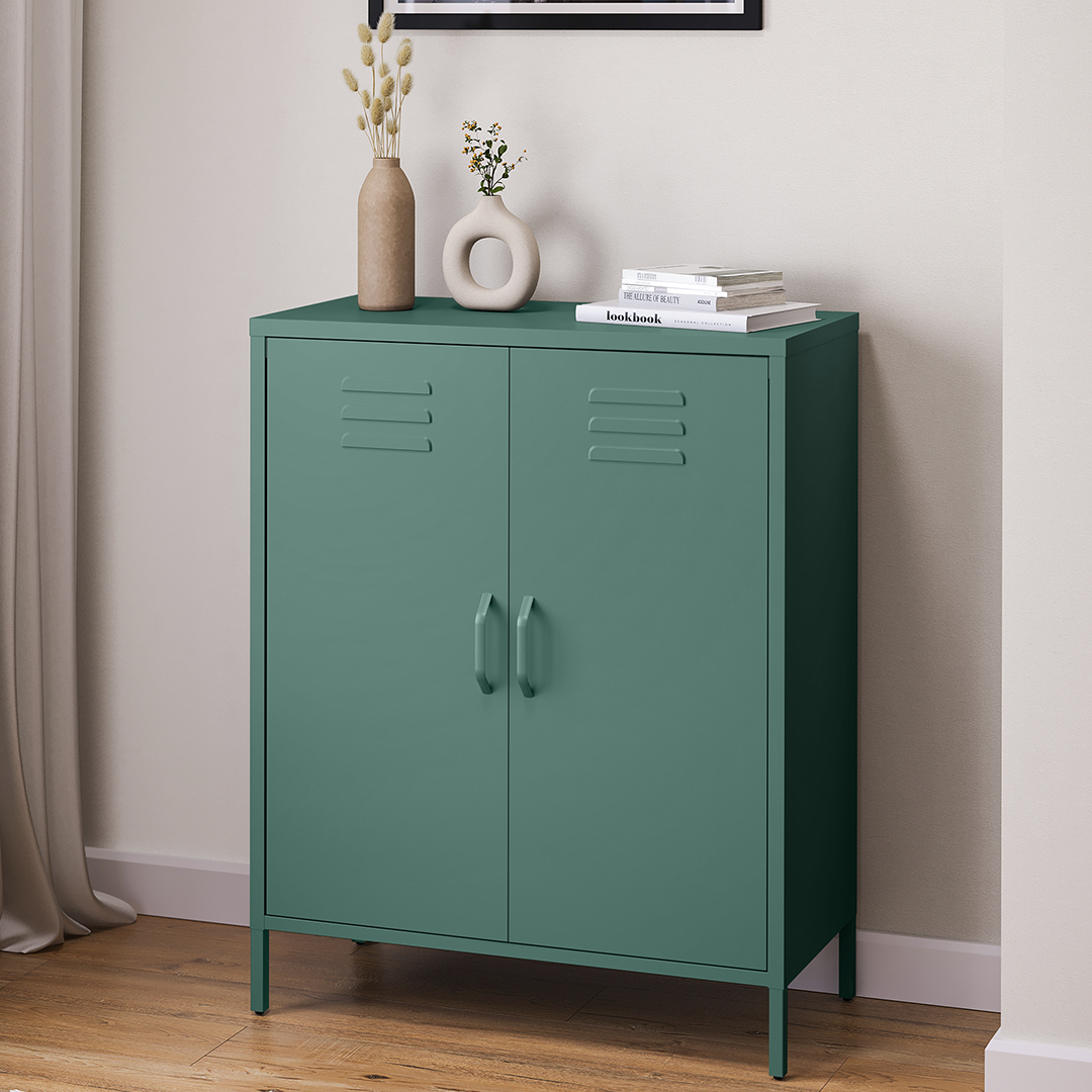 sk-lm-atria-metallkommode-mit-2-t-ren-abschlie-barer-schrank image 1