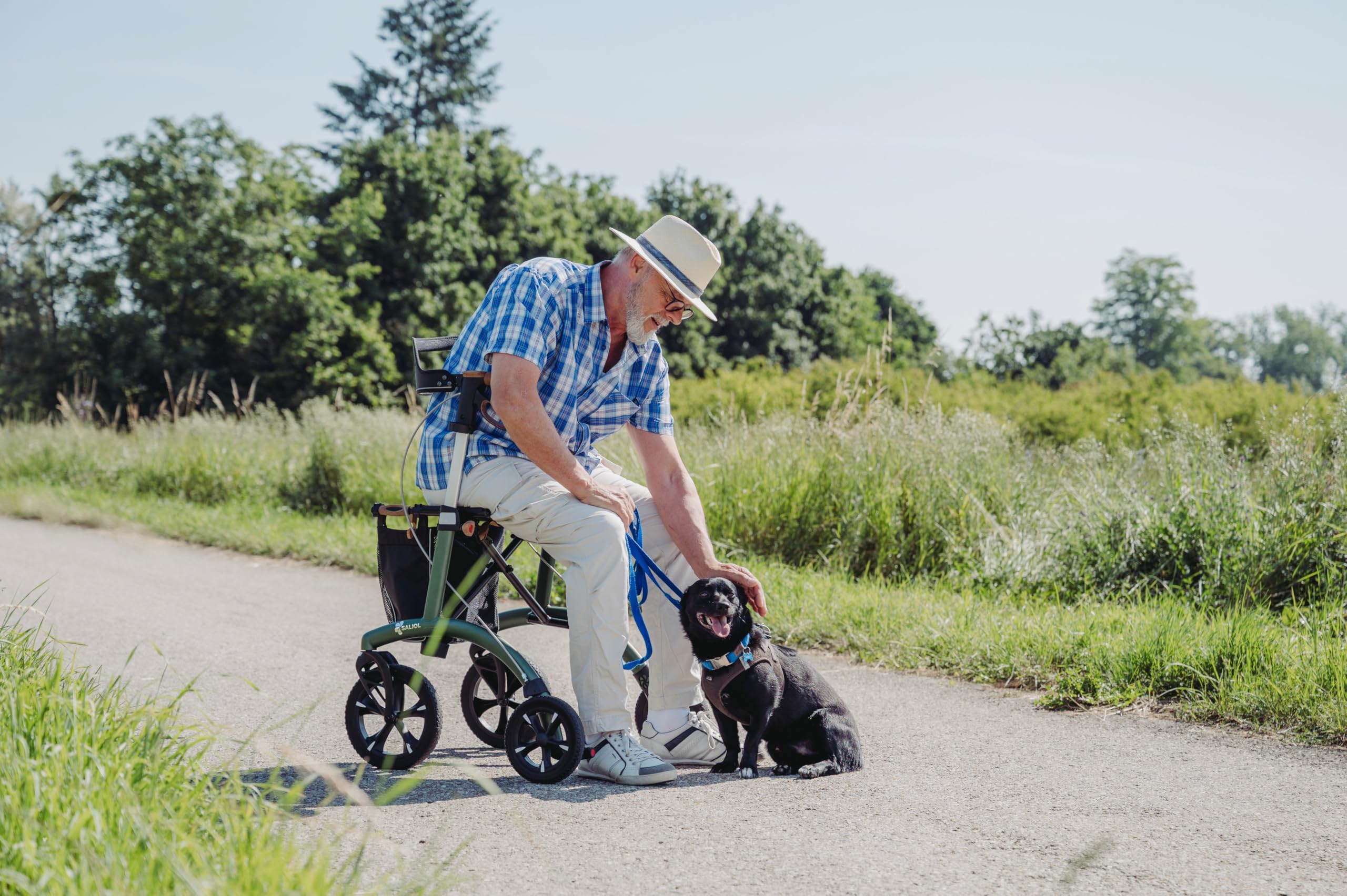 saljol-allround-rollator-vollausstattung-6-4-kg-gr-n-sitzh-he-62-cm image 4